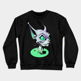 ALIEN CAT MONOCROMATHIC Crewneck Sweatshirt